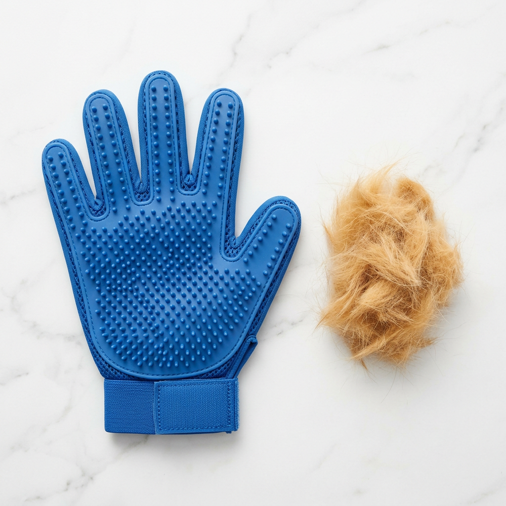 2-in-1 Deshedding Glove for Dogs & Cats — Gentle Massage Bru — image 4 of 5